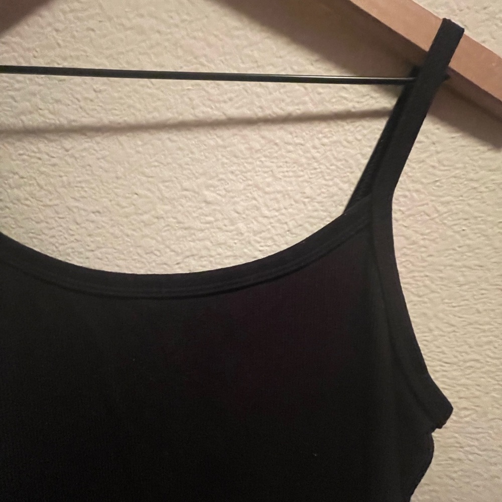 Black Ribbed Tank
